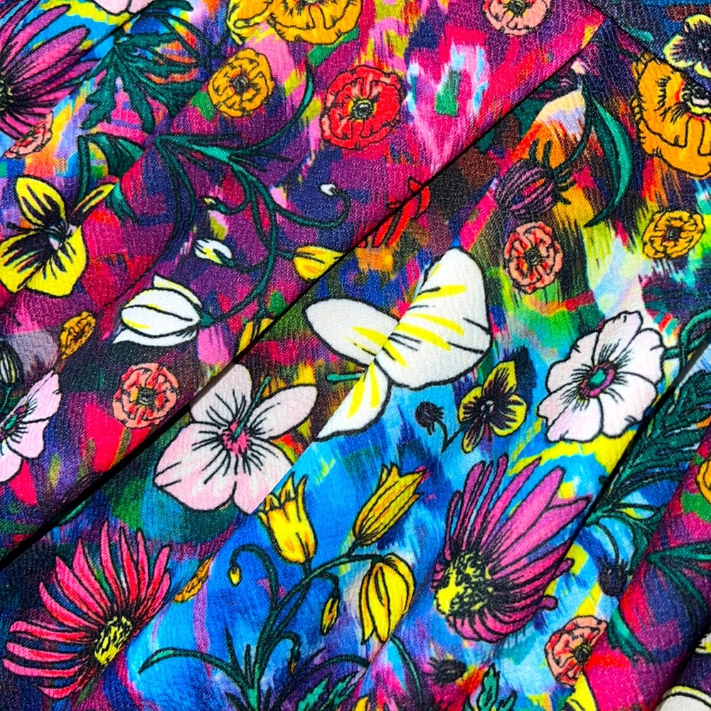 Lularoe whimsical floral print Amelia dress